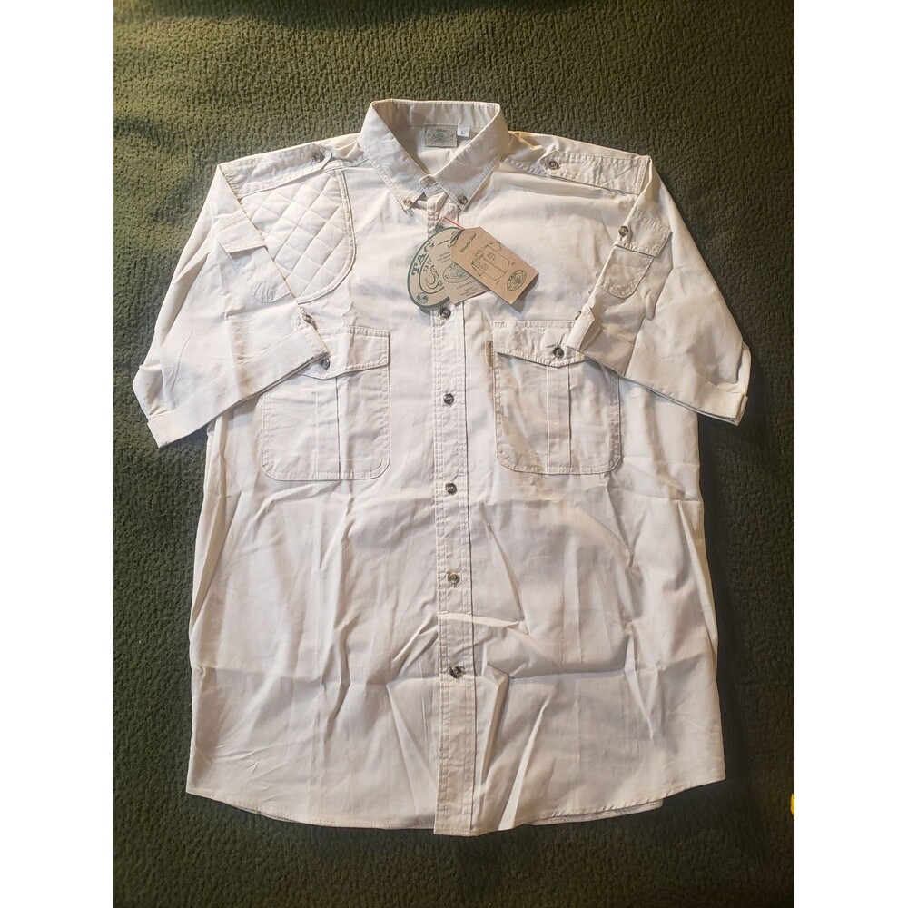 TAG SAFARI Mens Shooter Short Sleeve Stone Hunting Shooting Shirt NEW NWT